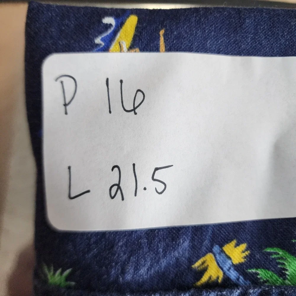Ralph Lauren Boys Navy Blue Cotton Surfer Pineapple Palm Tree Shirt M